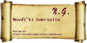 Nováki Gabriella névjegykártya