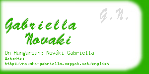 gabriella novaki business card