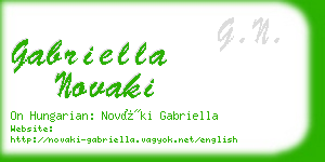 gabriella novaki business card